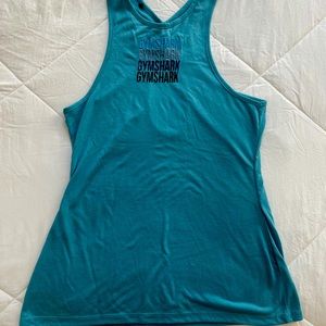 Gymshark Logo Blue Tank Top Small